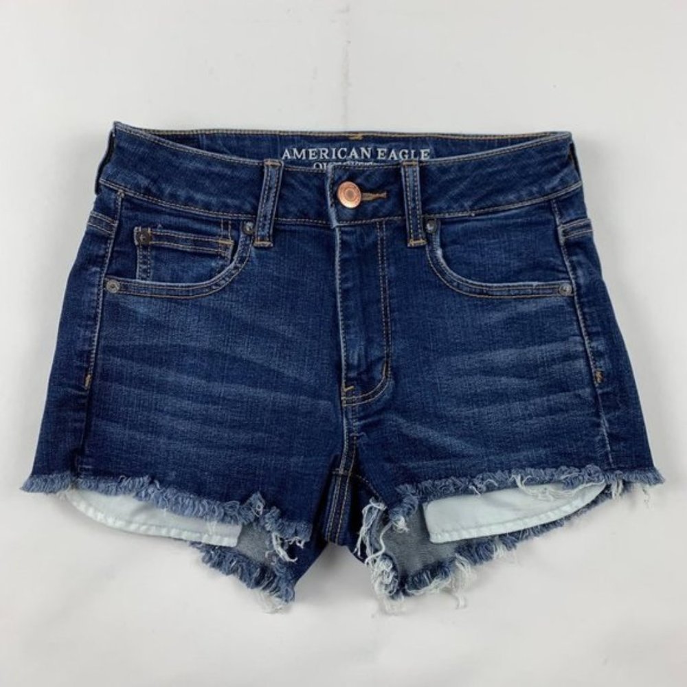 American Eagle Dark Super Stretch Hi Rise Shortie